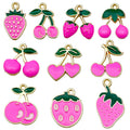 Red Strawberry and Cherry Metal Charms with 15 Listed Options view 5
