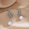 Six Mismatched Wing Butterfly Pearl Look Stud Earrings view 7