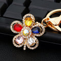 Mixed Crystal Drop and Star Petal Flower Keychains in Four Designs view 2