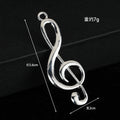 Treble Clef Music Note Metal Charm Pendant Two Finishes view 4