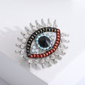 Evil Eye Sunburst Brooch Gold or Silver Rhinestones view 4