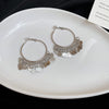 Silver Disc Hoop