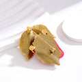 Red Gold Tone Strawberry Resin Two Designs Metal Brooch Pin view 3