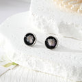 Round Pressed Flower Stud Earrings in Fourteen Designs view 3