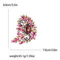 Oversized Jeweled Plume Brooch in Six Crystal Colorways view 6