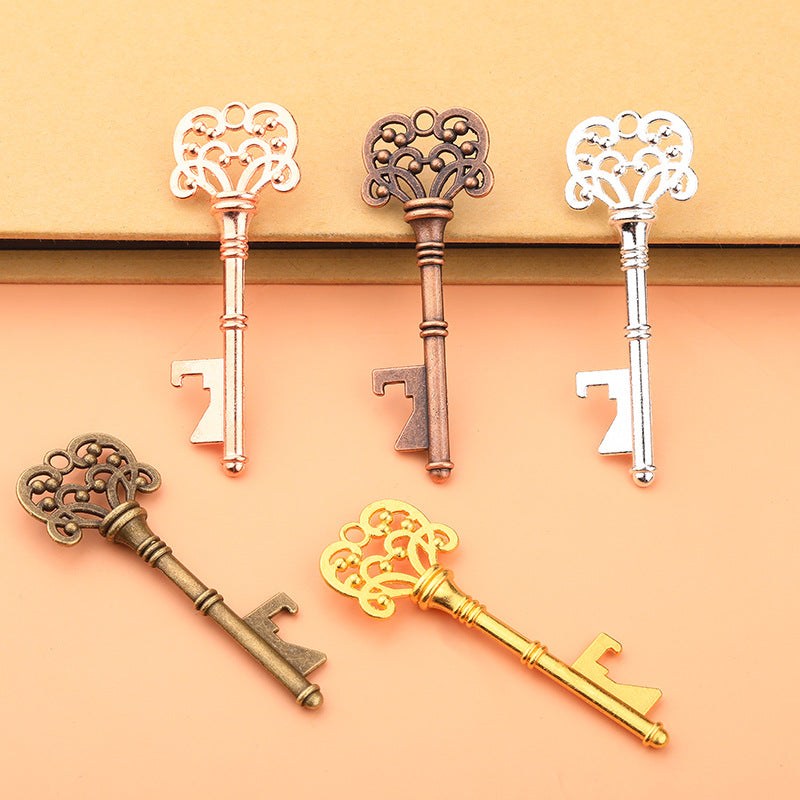 Vintage Alloy Bottle Opener Wedding Favor Keychain Gift