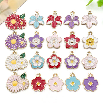 Colorful Flower Metal Charms with 29 Listed Options