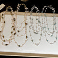 Layered Beaded Necklace in Four Color Combinations view 2