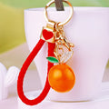 Orange Fruit Charm Keychains with Braided and Plain Wrist Loops view 3