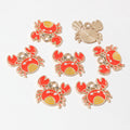 Enamel Turtle Crab and Lobster Charms in Bright Colors view 3