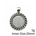 Rope Border Round Pendant Setting 20mm in Two Finishes view 5
