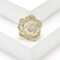 Crystal Camellia Rose Brooch in Black Purple White or Red view 2