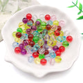 Ten-Color Eight Millimeter Translucent Round Acrylic Bead Collection view 4