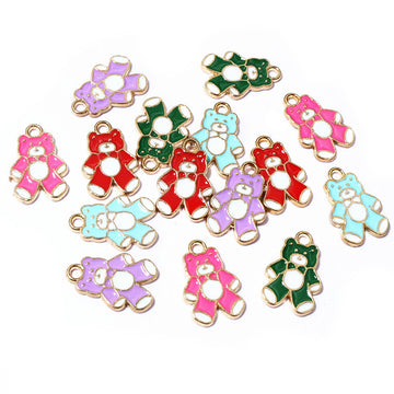 Colorful Teddy Bear Charms In 1 Style For Jewelry Making