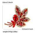 Large Faceted Glass Leaf Cluster Brooch in Seven Colors view 6
