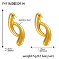 Sculpted Drop and Layered Fan Earrings in Five Finishes view 6