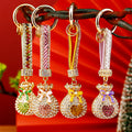 Jeweled Heart Fortune Pouch Keychains in Seven Colors plus Assorted view 4