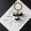 Black Number Eight Billiard Ball Keychains in Two Sizes view 7