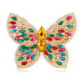 Butterfly Crystal Metal Brooch Pin 6.8 x 5.5 cm for Jackets and Lapels view 1