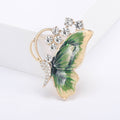 Enamel Butterfly Crystal Brooch Gold Silver Five Styles view 9