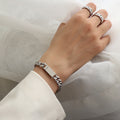 Curb Chain Bracelet Magnetic Clasp Gold Or Steel Finish view 6
