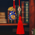 Round Fortune Pouch Vehicle Hanging Ornaments in Three Pictured Colors view 3