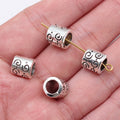9x9x9mm 1.9g Antique Silver Zinc Alloy Spiral Pattern Large Hole Beads for DIY Bracelet Jewelry