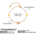 Crystal Heart Necklace and Bracelet Collection in Two Metal Tones view 11