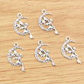 Moon and Fairy Silhouette Charms in Two Antique Finishes view 2