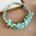 Acrylic Wave Petal Drop Earrings and Beaded Necklaces view 8