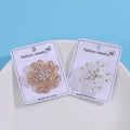 Filigree Crystal Flower Brooch in Silver and Rose Gold view 4