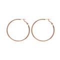 Slim Polished Metal Hoop Earrings in Three Size and Color Options view 5