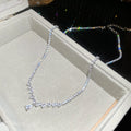 Silver CZ Graduated Teardrop Pendant Necklace Ear Clip Set view 6