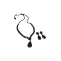 Four Silver And Gunmetal Teardrop Or Fringe Necklace Earring Sets view 5