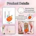 Red Apple And Pencil Back To School Charm Keychain With Metal Ring view 3