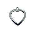 Heart Photo Frame Charm Keychain Silver Tone Metal With Split Ring view 5