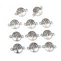 Silver Tone Tree of Life Double Loop Connector Charms view 2