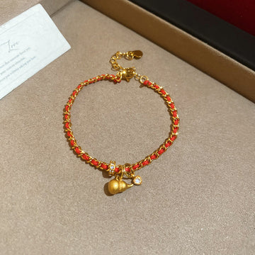 Gold Red Chinese Zodiac Horse Charm Bracelets 26 Styles