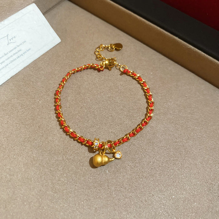 Gold Red Chinese Zodiac Horse Charm Bracelets 26 Styles