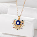 Gold Tone Colorful Evil Eye and Animal Pendant Necklaces view 4