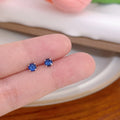 Eight Color Two and Three Millimeter Round Stud Earrings view 3