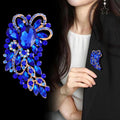 Orange Flower Crystal Eight Designs Metal Brooch Pin view 3