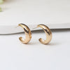 Gold Crescent Hoops