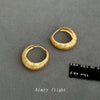 Ribbed Gold Hoops