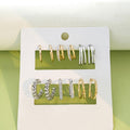 Gold Silver Mixed Geometric Huggie Hoop Earring Sets view 11