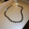 Gold Black Crystal Bead Twisted Chain Necklace Single Style view 6