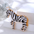Black Gold Tone Horse Enamel Metal Brooch Pin for Jackets and Lapels view 5