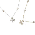 Butterfly Pearl Station Necklaces in Two Colors With Silver-Tone And Gold-Tone Finishes view 5