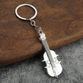 Creative Guitar Zinc Alloy Music Instrument Keychain Gift Pendant