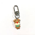Silver Tone Christmas Resin Novelty Clip Keychains in Eleven Designs view 12